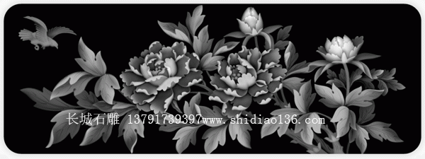 牡丹雕刻設計圖紙