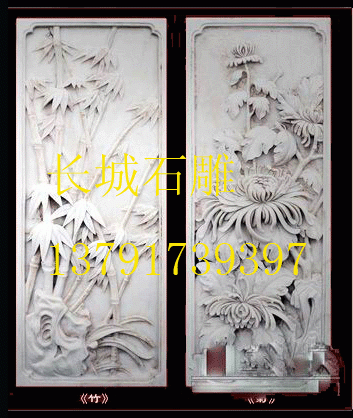 浮雕五清圖:松、竹、梅.月，水組成的紋圖。 歲寒三友浮雕:松、竹、梅的紋圖。 浮雕喜報早春:喜鵲站在梅枝上高鳴的紋圖。喜上眉梢;喜鵲站在梅梢上的紋圖。 浮雕竹梅雙喜:竹子、梅花和兩只喜鵲的紋圖。 如此等等，還有很多。這些紋圖應用極廣，石雕、結婚被褥、家具雕刻、石雕貔貅底座圖案雕刻、壁畫雕塑及畫稿中都有他的形象。
