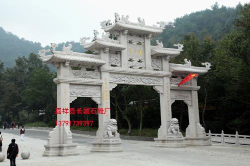 江南樣式石牌樓，江蘇浙江地區(qū)石雕牌樓
