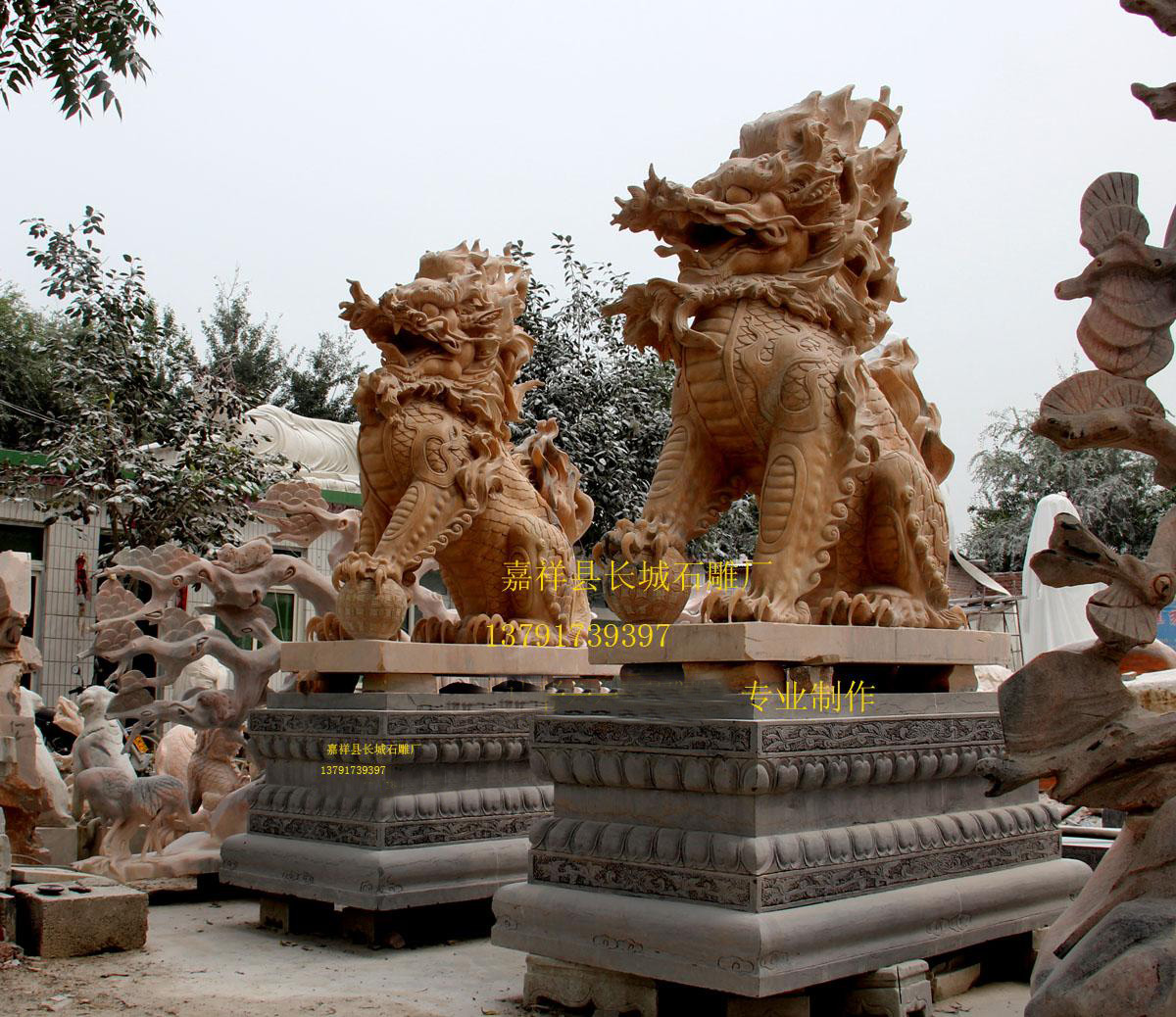 石雕麒麟是人們最喜歡的祥瑞神獸之一。