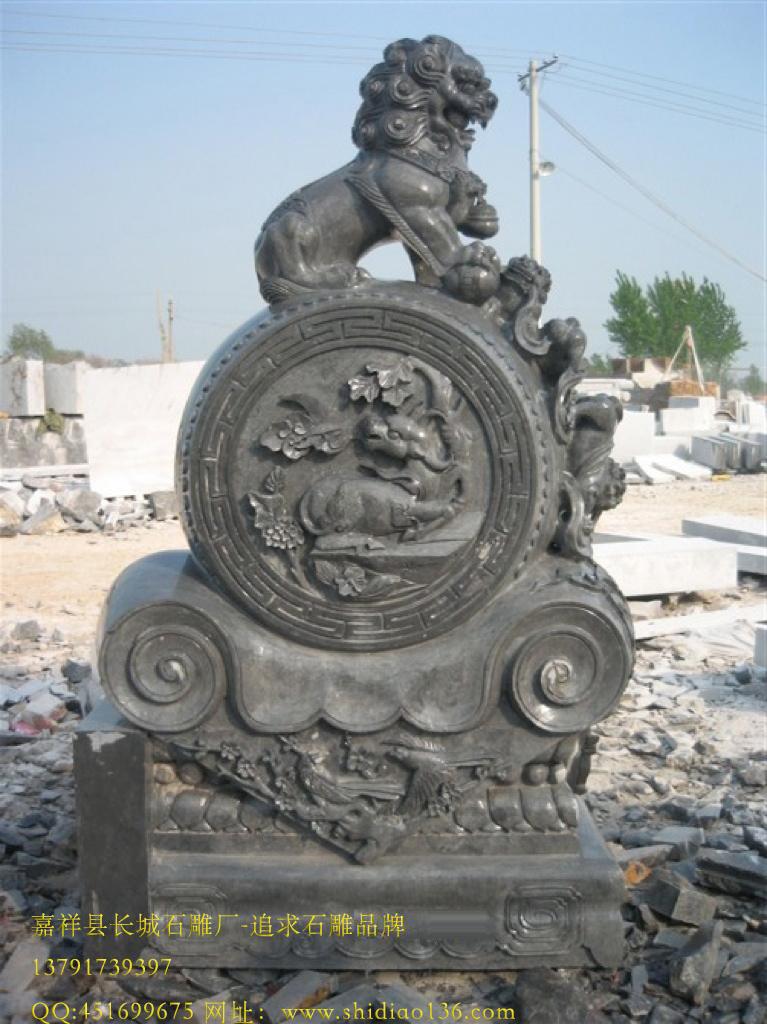 抱鼓石，門(mén)墩石