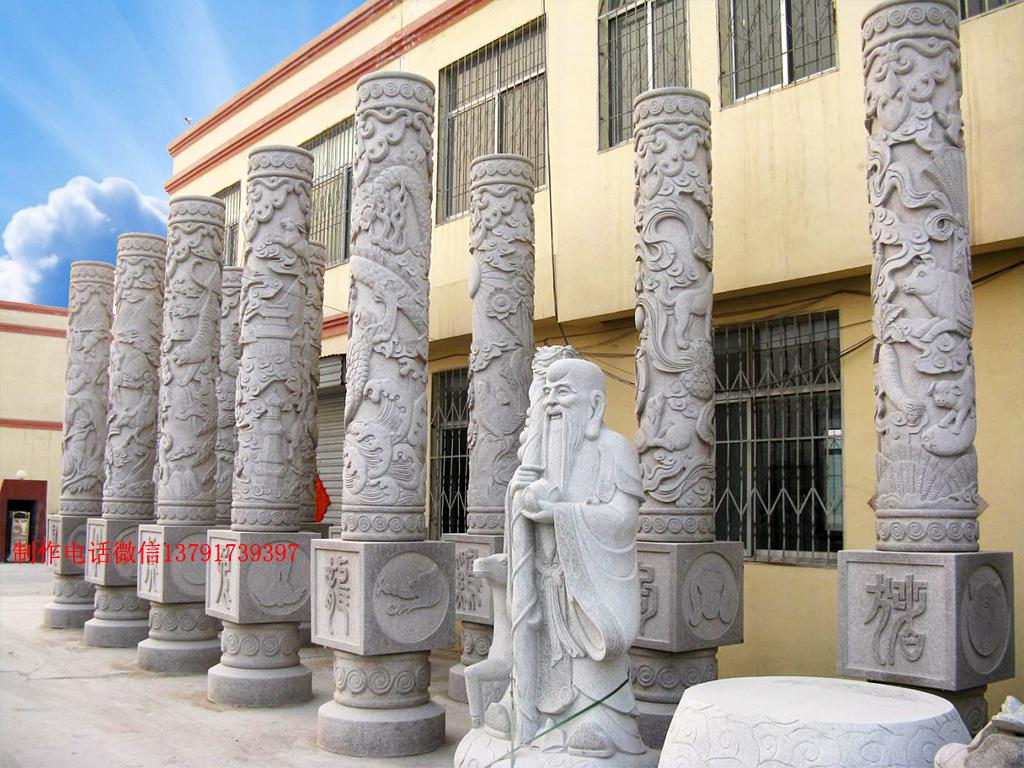 十二生肖柱 十二生肖柱圖片十二生肖浮雕柱